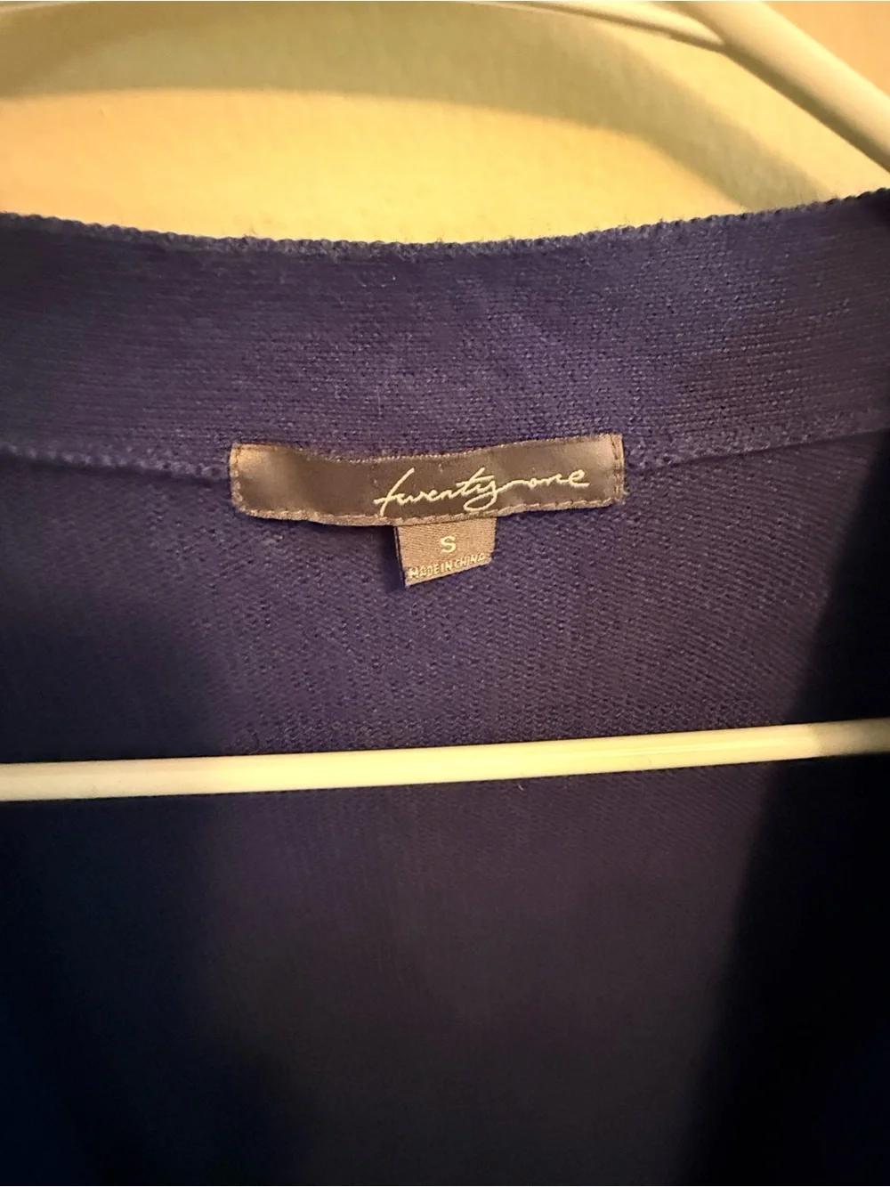 Forever 21 Deep Navy Open-Front Cardigan